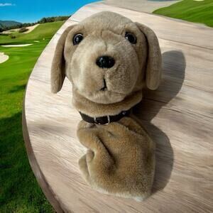 Golden Retriever Dog W Collar Golf Club Driver Head Cover Headcover Plush Dog